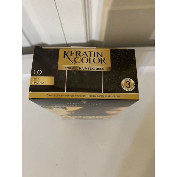 New Schwarzkopf Keratin Color Anti-Age‎ Hair Color Permanent #1.0 Jet Black - Picture 6 of 7